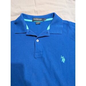 U.S. Polo Assn Mens XL Blue Polo Shirt Ultimate Pique Casual Preppy Classic
